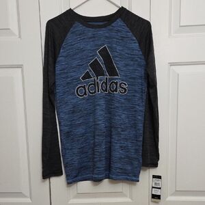 Boys' Adidas Climalite Graphic Performance Long Sleeve/ Large
